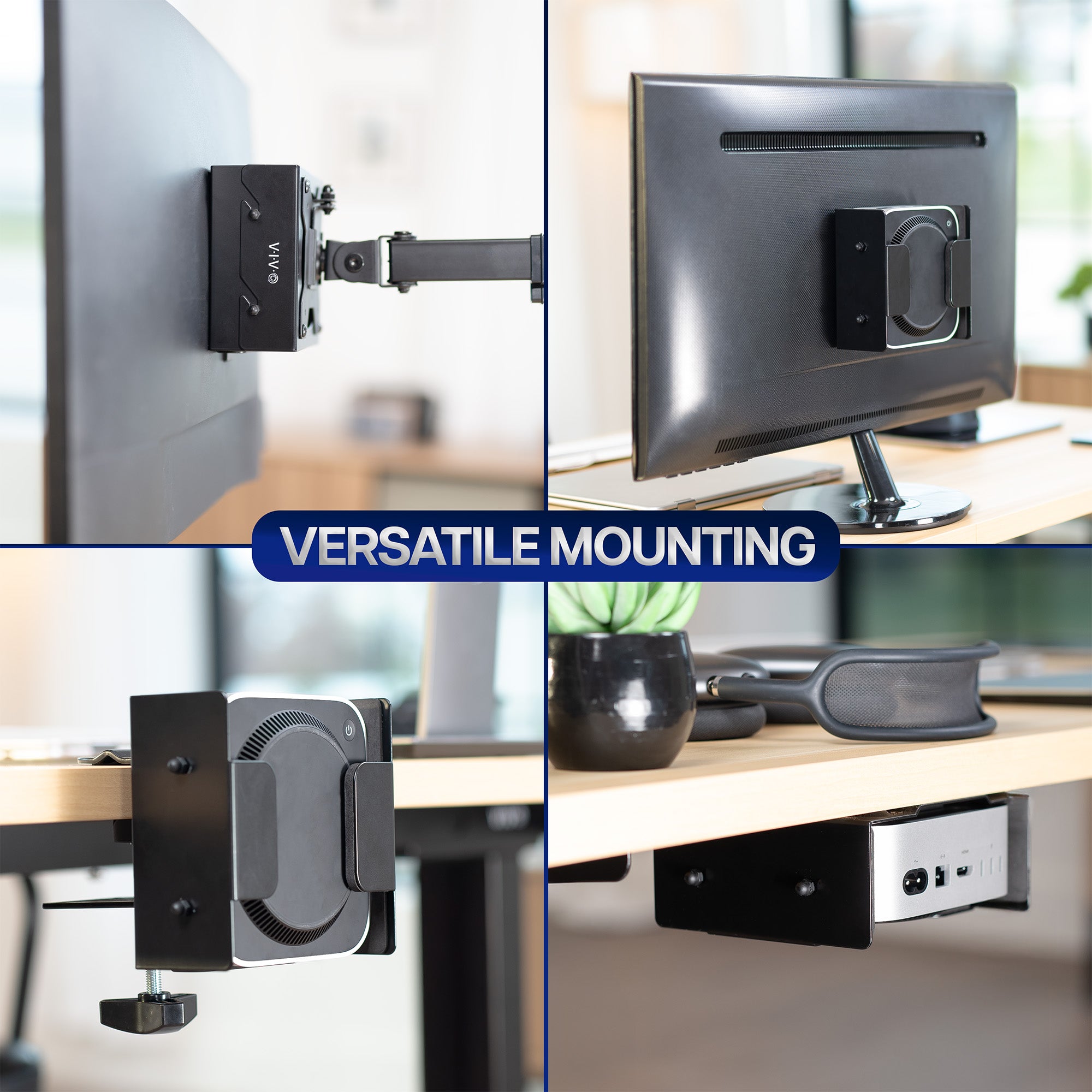VESA / Clamp / Desk Mount Designed for Mac Mini M4 and M4 Pro