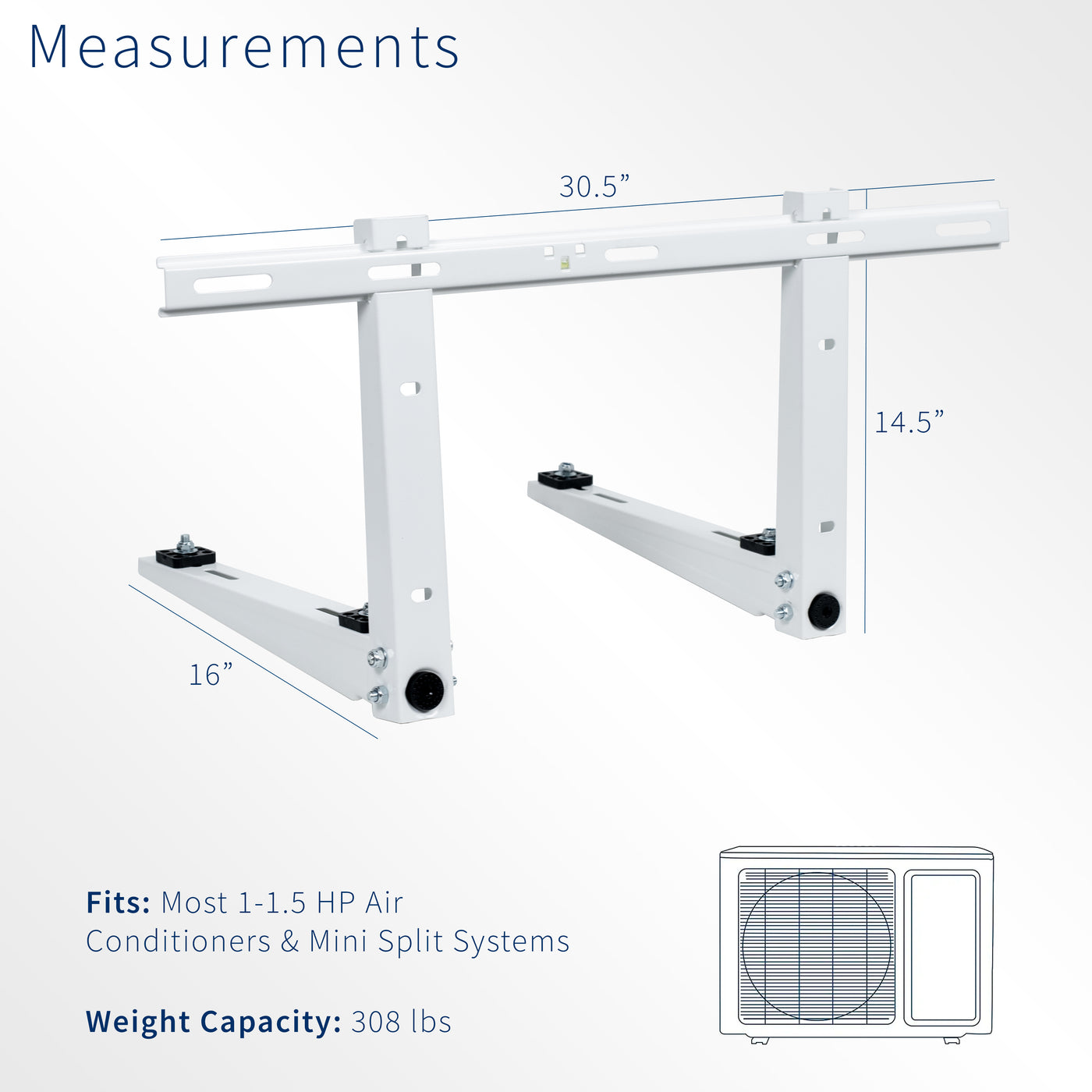 Mini Split Ac Rack Mini Split Air Conditioner Wall Mount – VIVO - desk solutions, screen ...