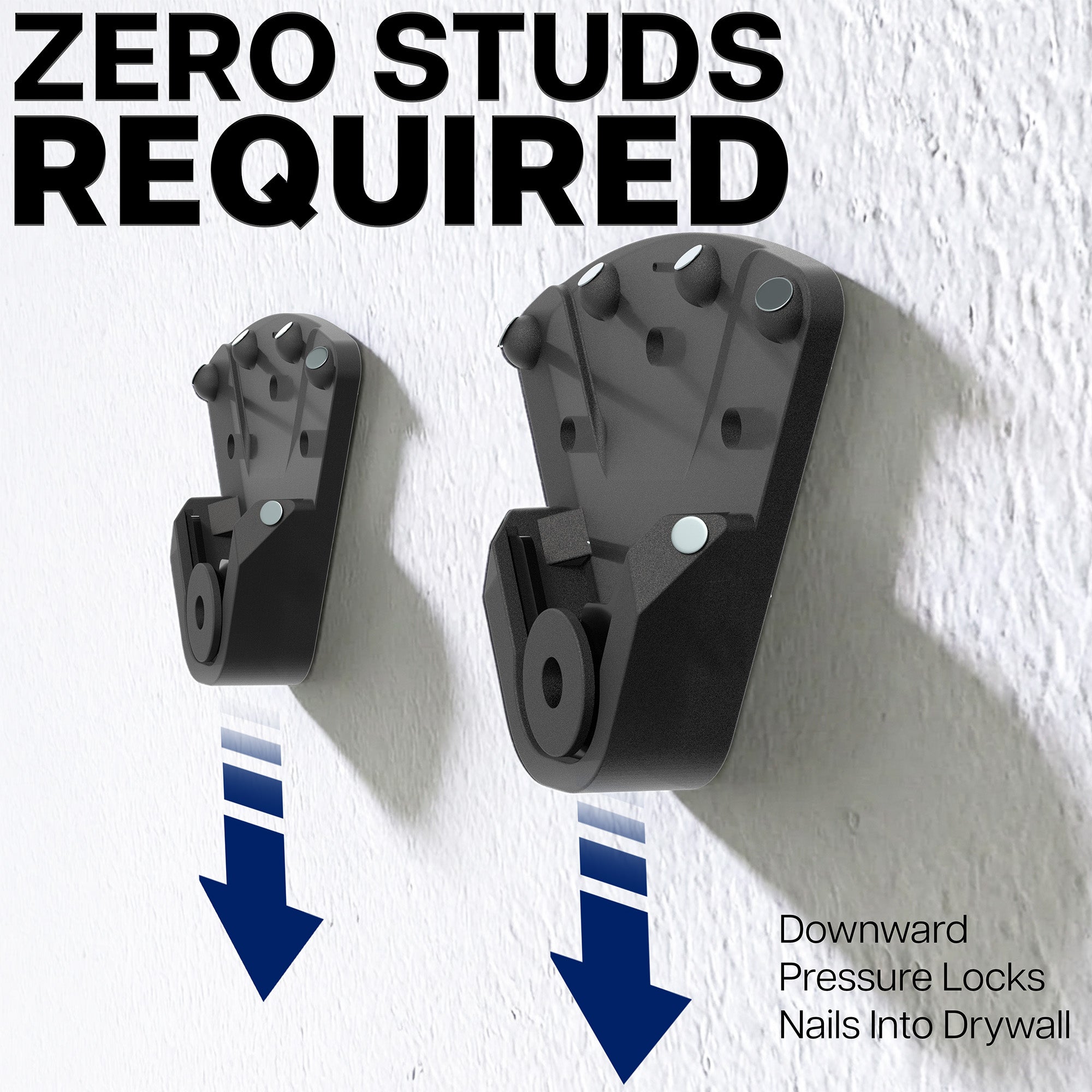 Two wall mount with zero stud required