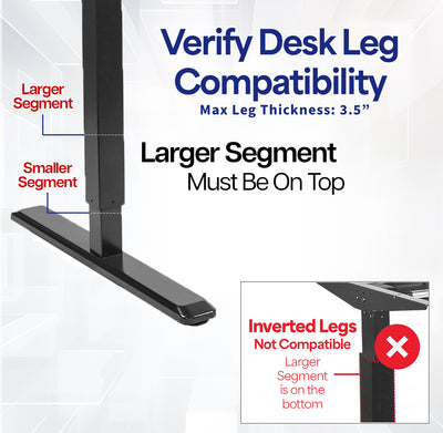 Clamp-on PC mount secures to desk legs for convenient placement.