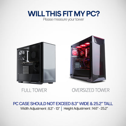 Under Desk and Wall Large PC Mount