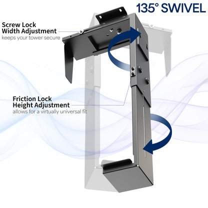 Under Desk and Wall Large PC Mount