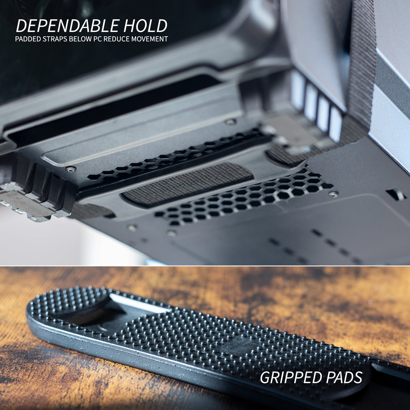 Under Desk Adjustable Strap PC Mount – VIVO - desk solutions, screen ...