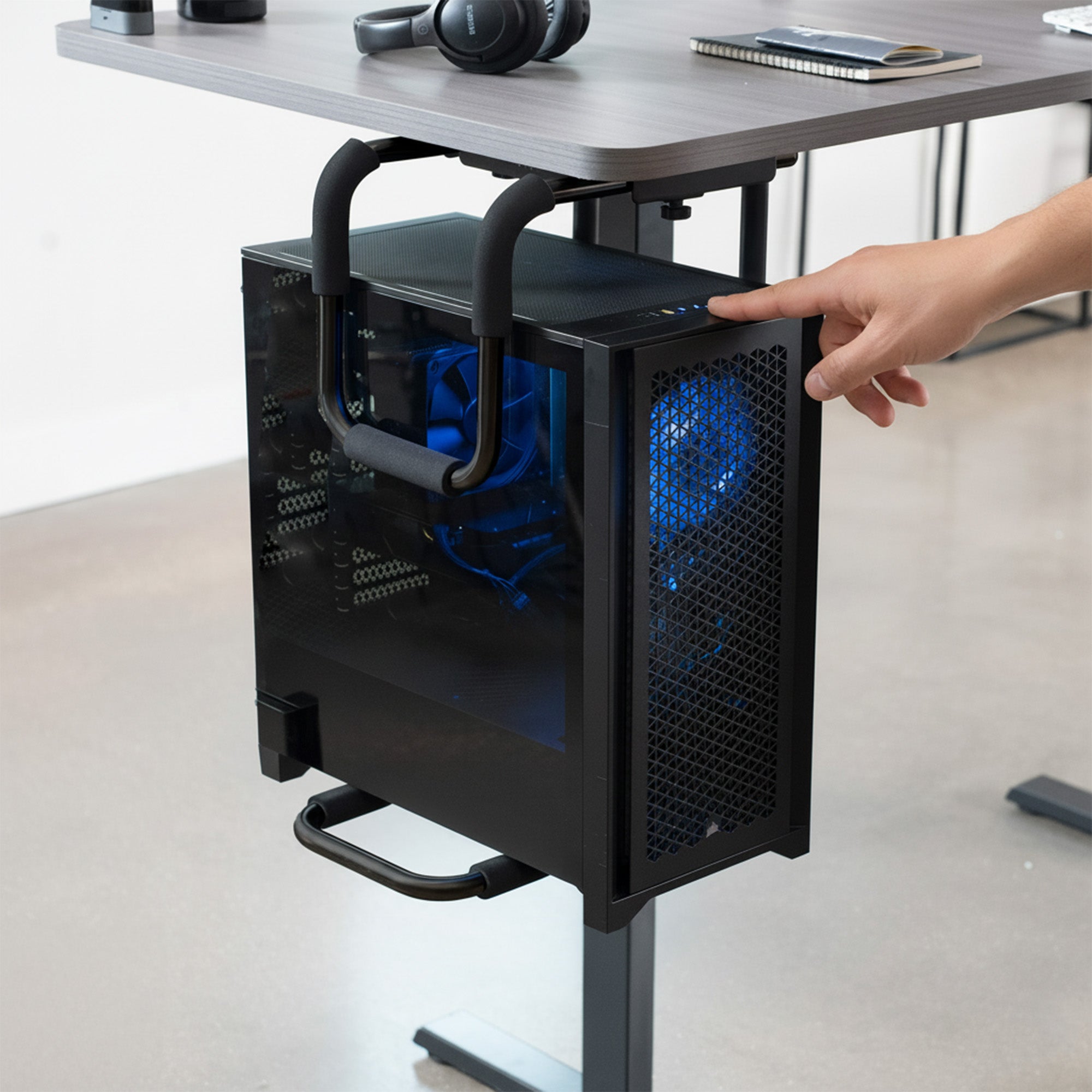 Large Heavy Duty Under Desk PC Mount – VIVO - desk solutions