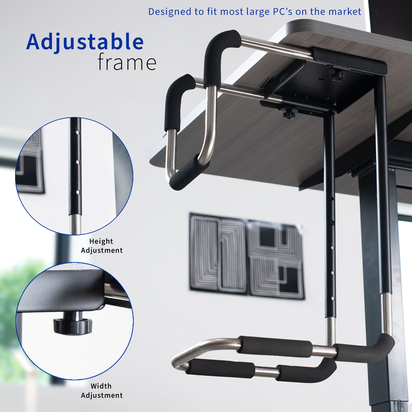 Large Heavy Duty Under Desk PC Mount – VIVO - desk solutions, screen ...