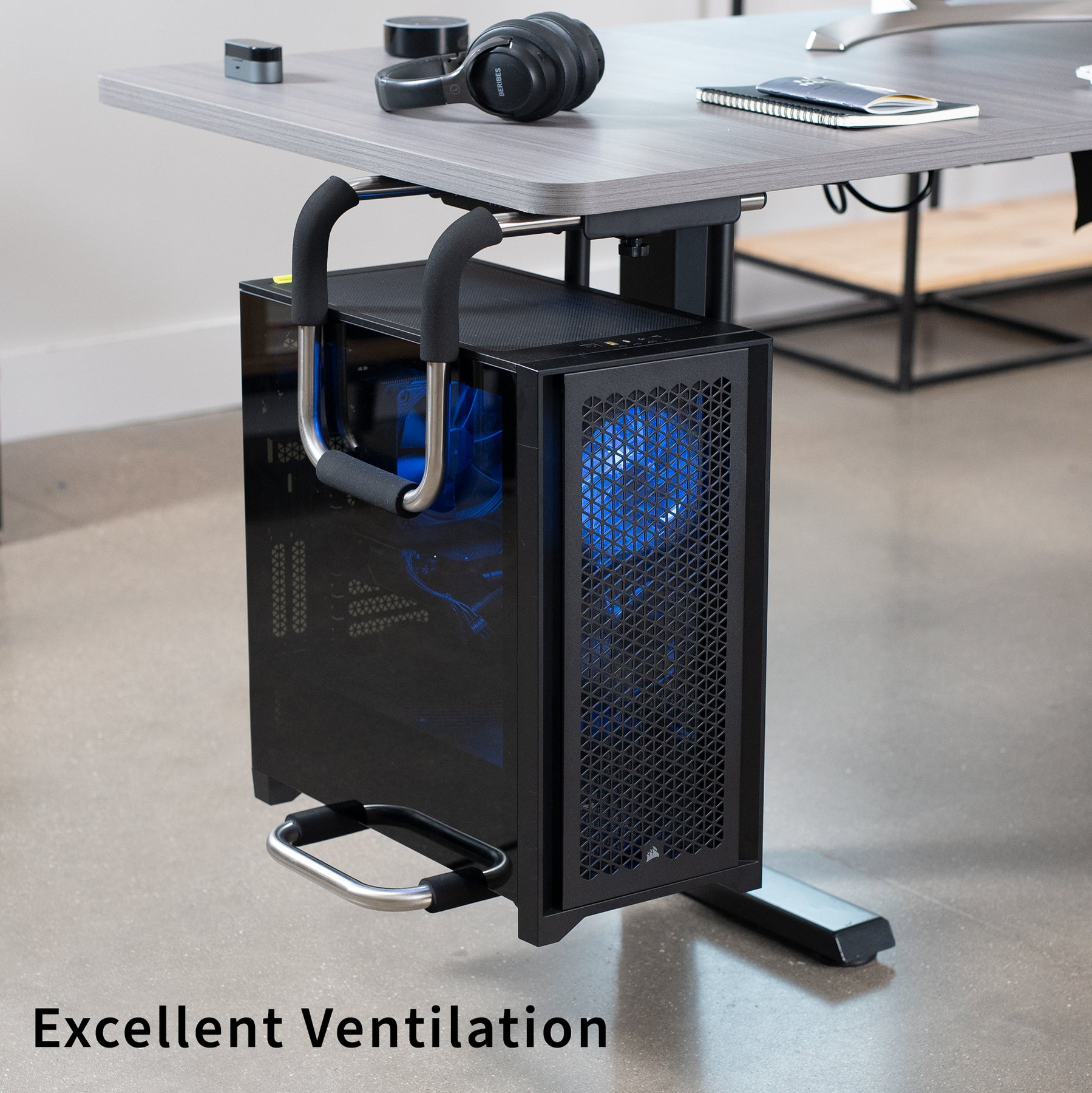 Large Heavy Duty Under Desk PC Mount – VIVO - desk solutions, screen ...