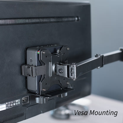 Sturdy steel multi-functional PC mount for under desk, pole, or behind monitor VESA mounting.