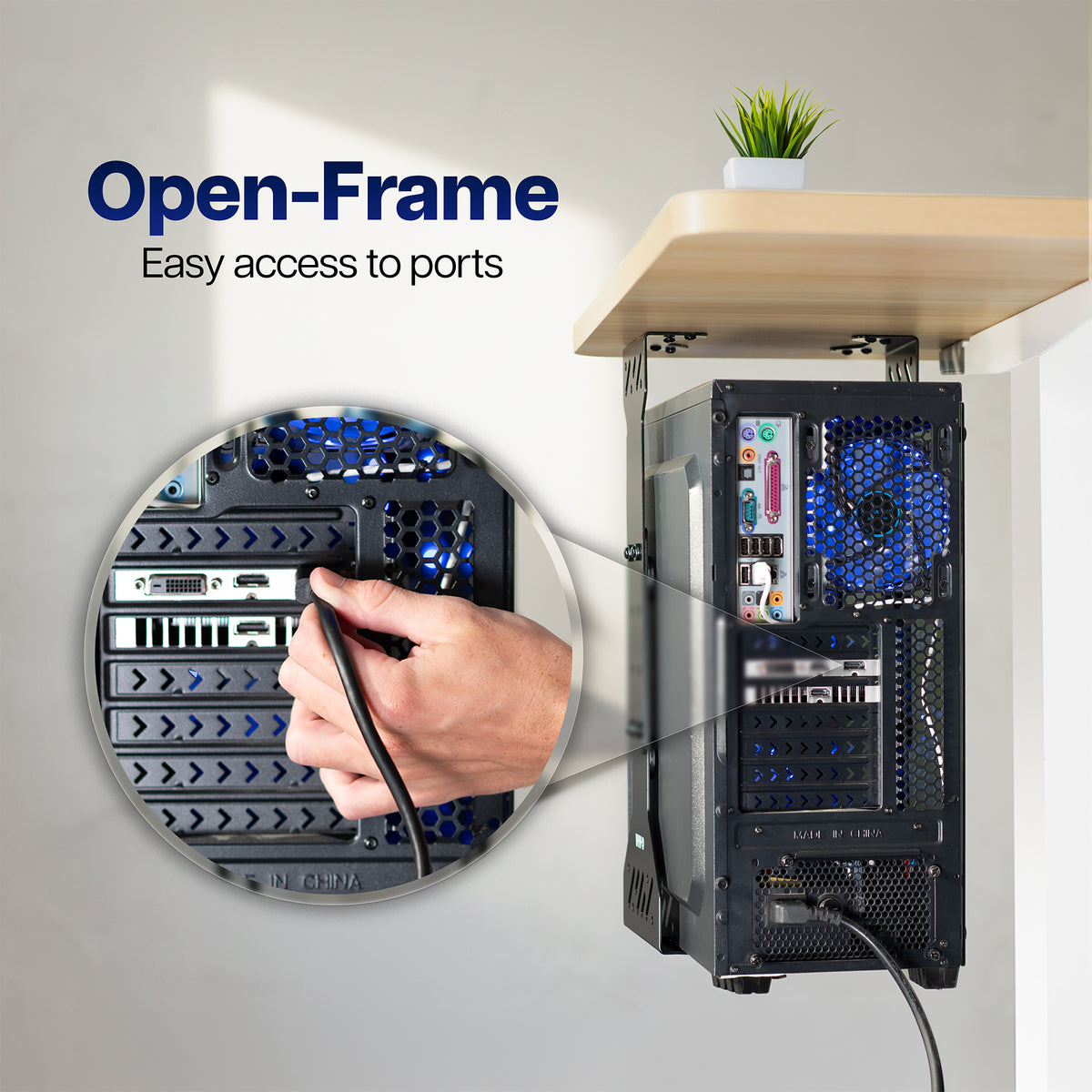 Slim Under Desk PC Mount