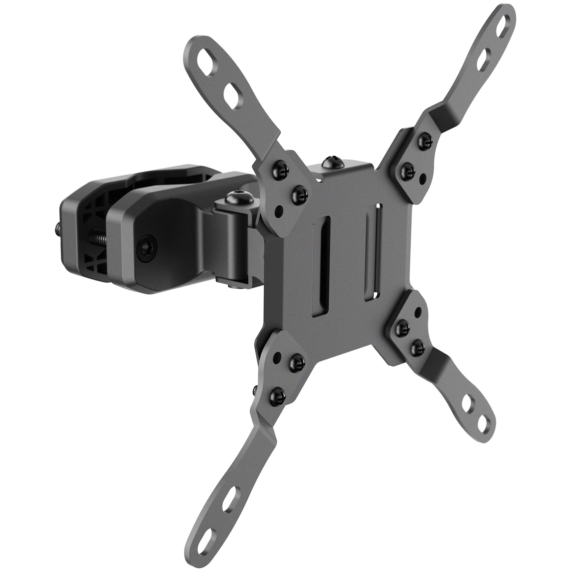VESA bracket pole mount with adjustable screen plate for 23-inch to 43-inch monitors and TVs