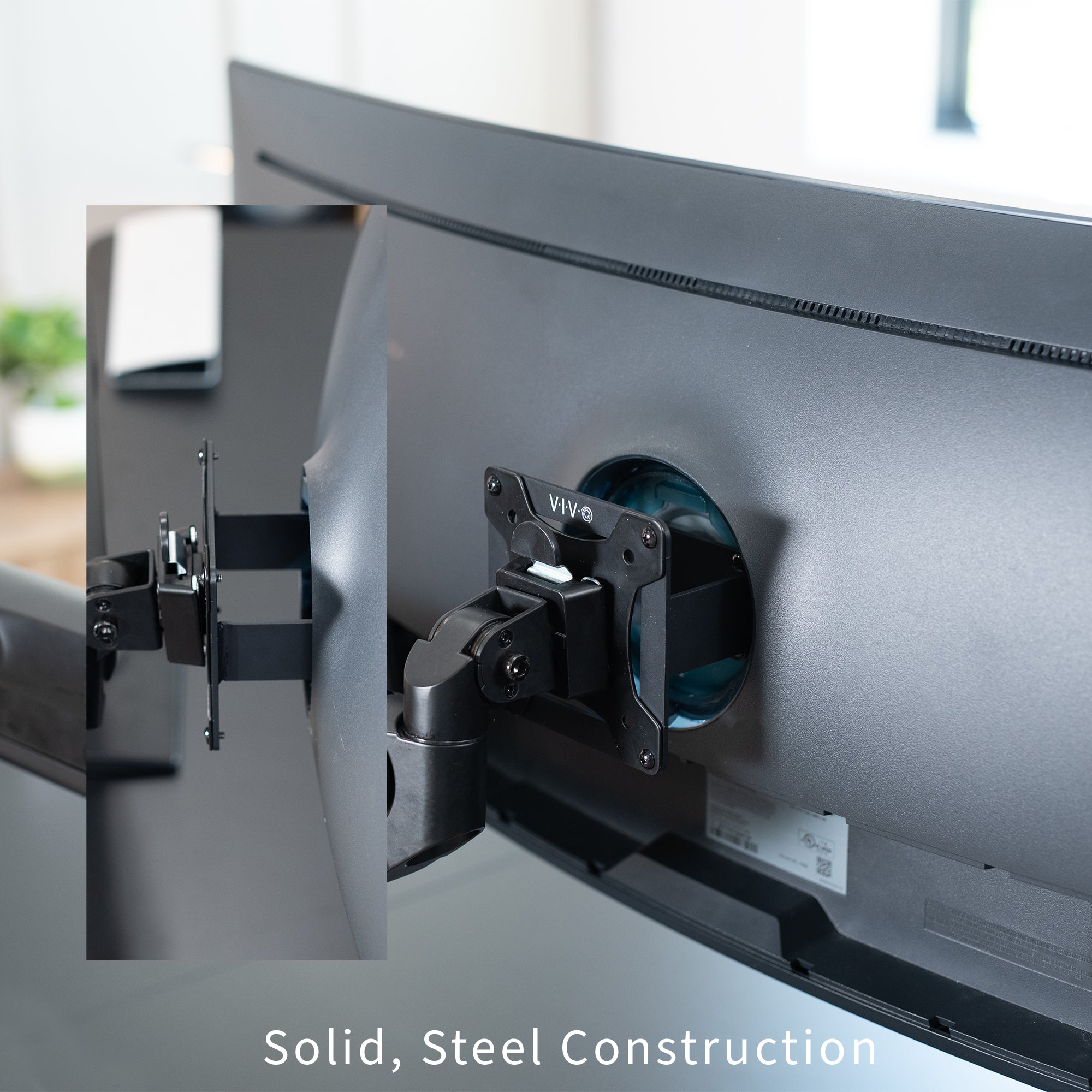 VESA Adapter Designed for Compatible Samsung Neo G9 and Odyssey G9 (models LS49AG952NNXZA, LC49G95TSSNXZA, LC49G97TSSNXDC, LS57CG952NNXZA), allowing your non VESA compatible monitor to be mounted to a stand of your choice