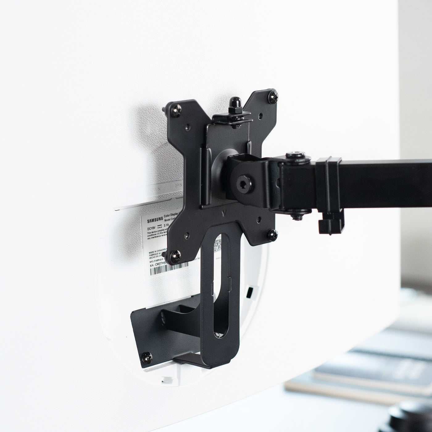 VESA Adapter Designed for the Compatible Samsung UR591C Series allows your non VESA compatible monitor to be mounted to a stand of your choice.