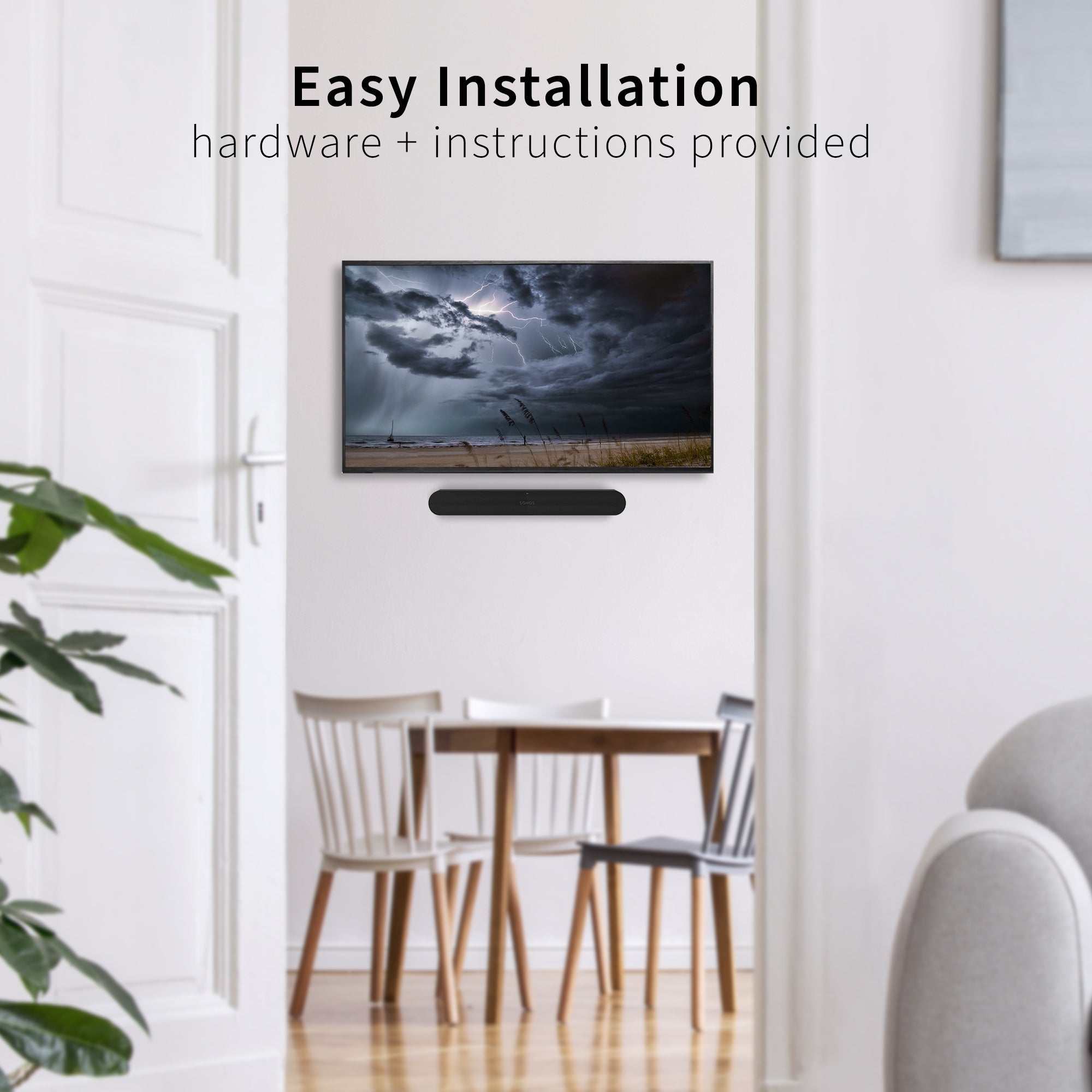 Tv and sonos playbar fashion wall mount