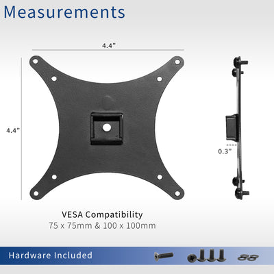 VESA Adapter Bracket Designed for Sceptre C25, C30, C34 Monitors gives your compatible screen VESA capability for more mounting options.