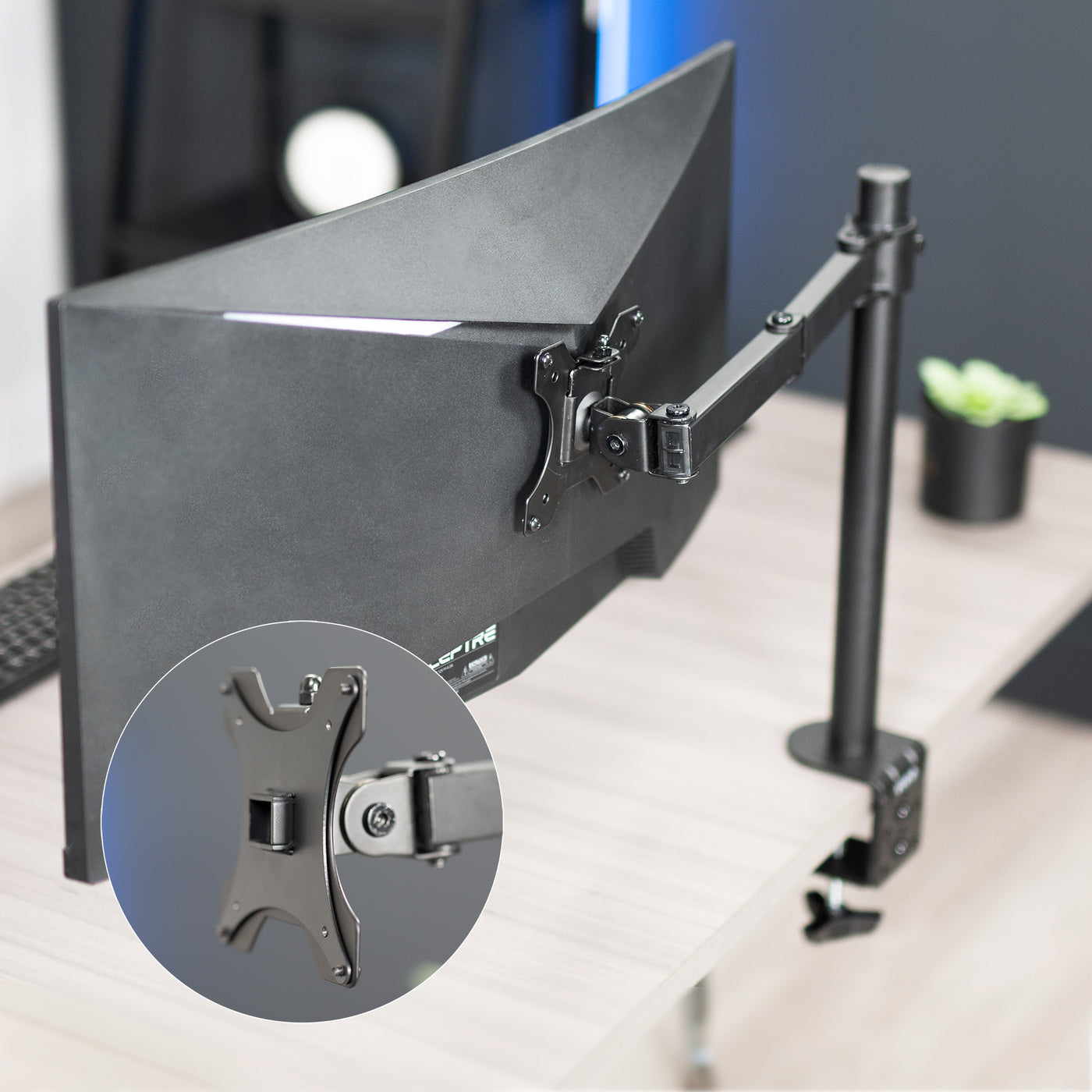 VESA Adapter Bracket Designed for Sceptre C25, C30, C34 Monitors gives your compatible screen VESA capability for more mounting options.