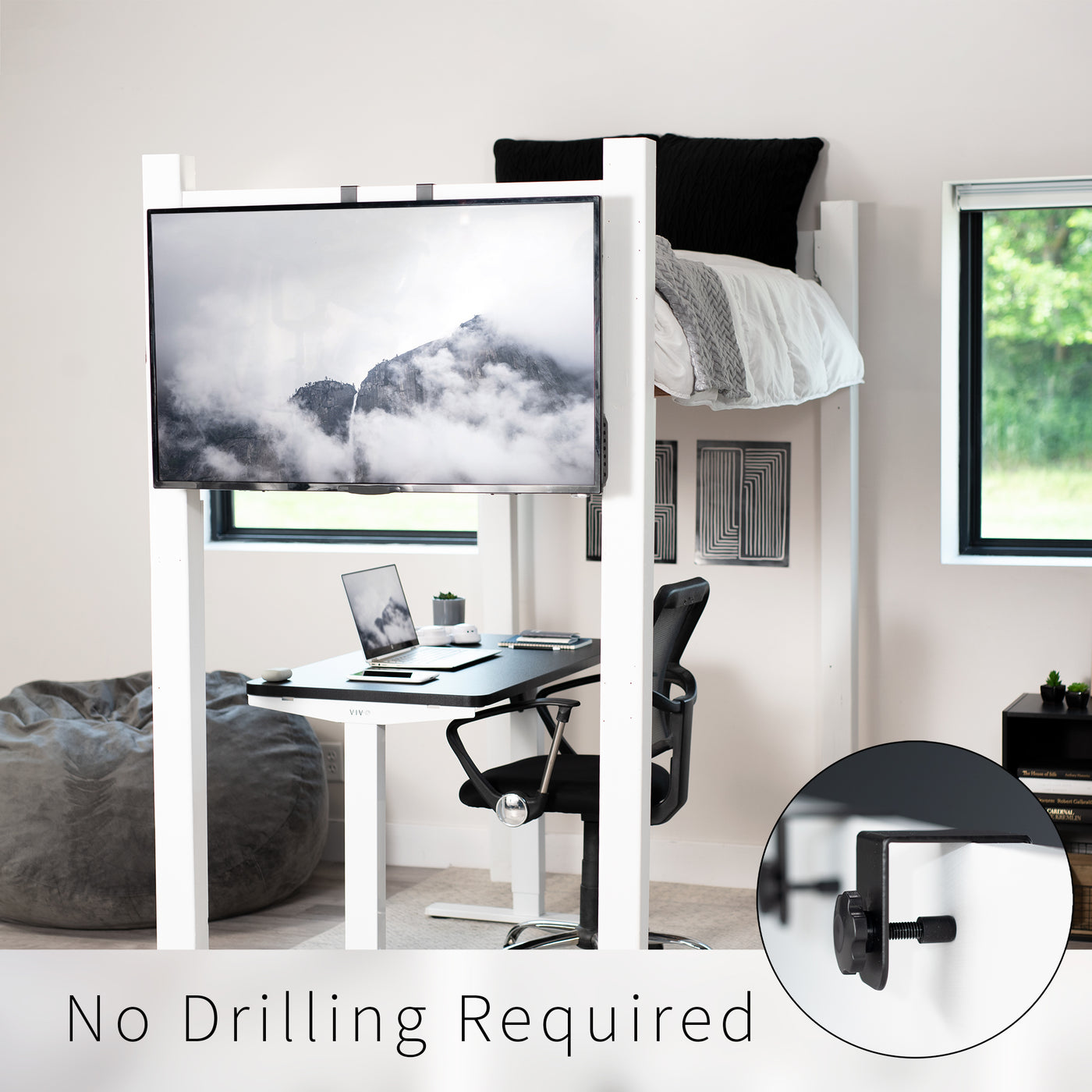 Loft Bed TV Mount – VIVO - desk solutions, screen mounting, and more