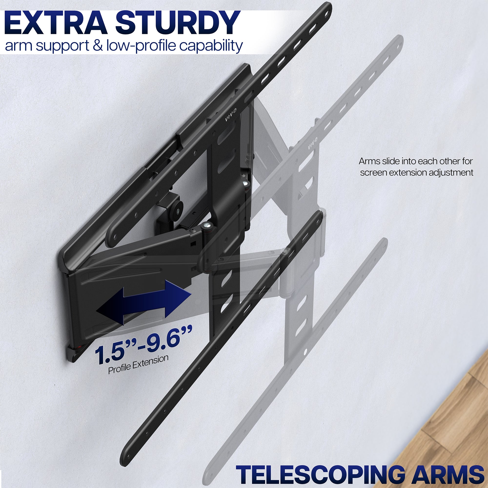Low Profile Telescoping TV Wall Mount - Thumbnail 5