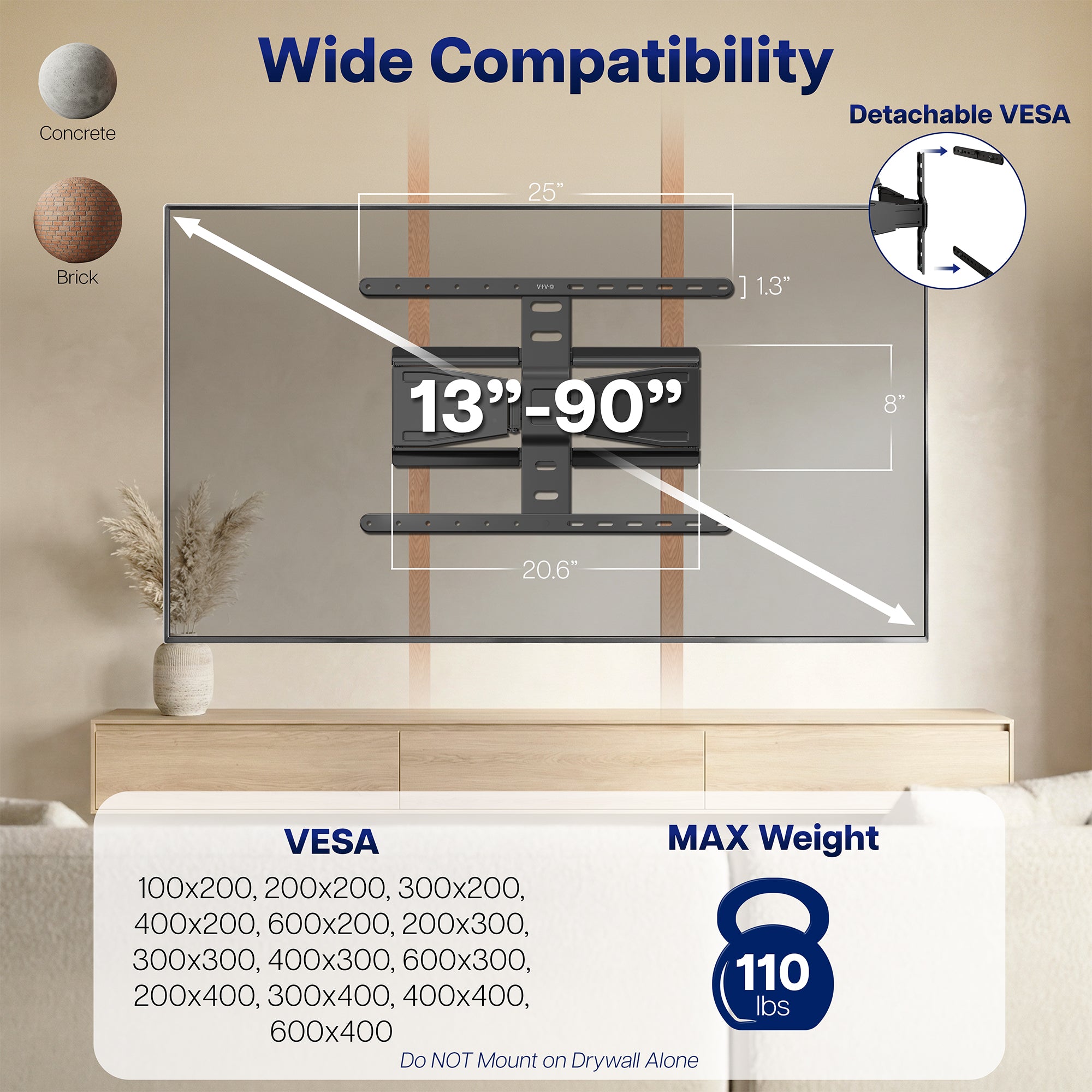 VIVO TV Wall Mount - Thumbnail 4