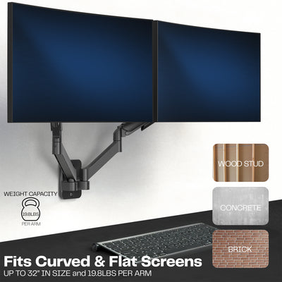 Dual mechanical wall mount.