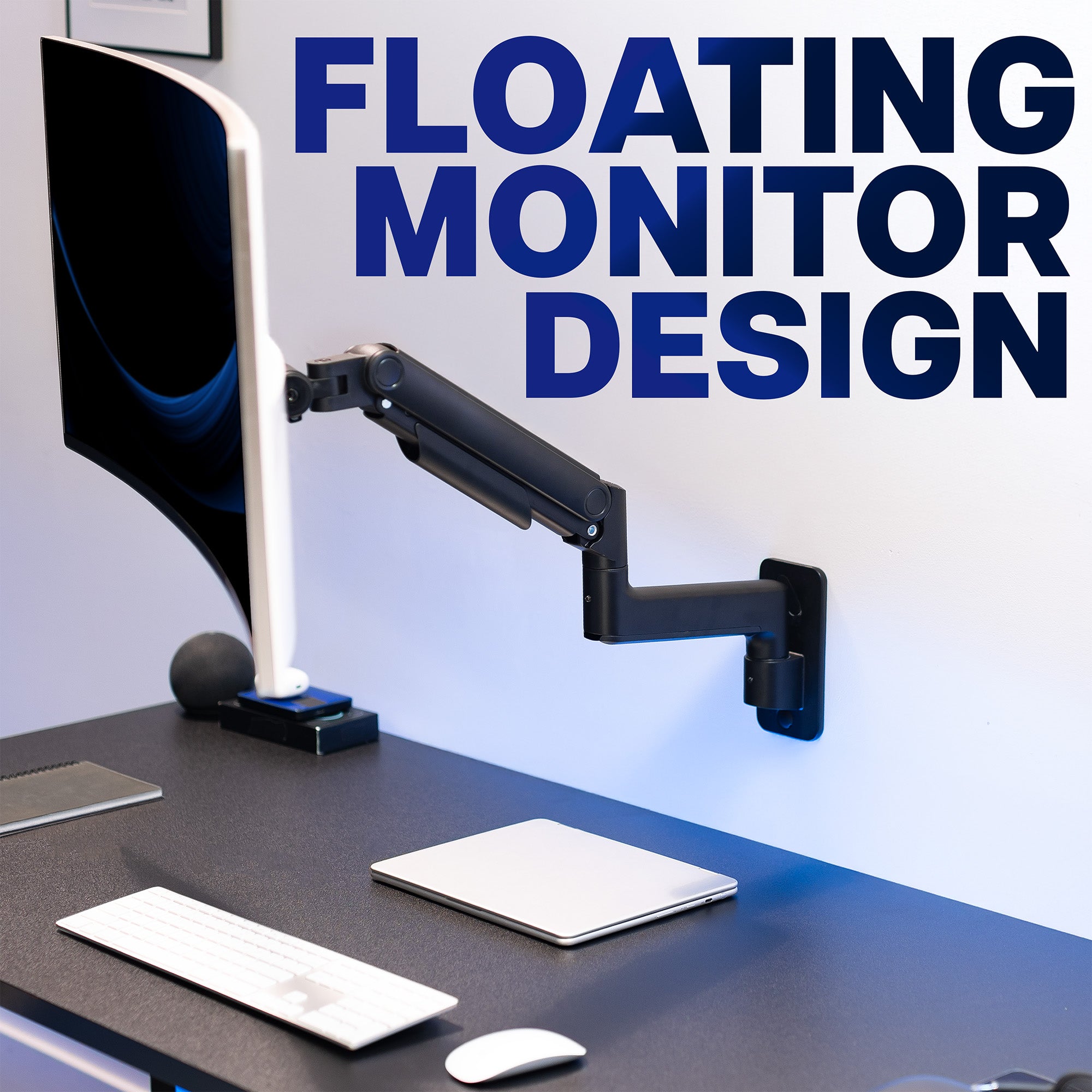 VIVO Pneumatic Arm Monitor Wall Mount - Thumbnail 4
