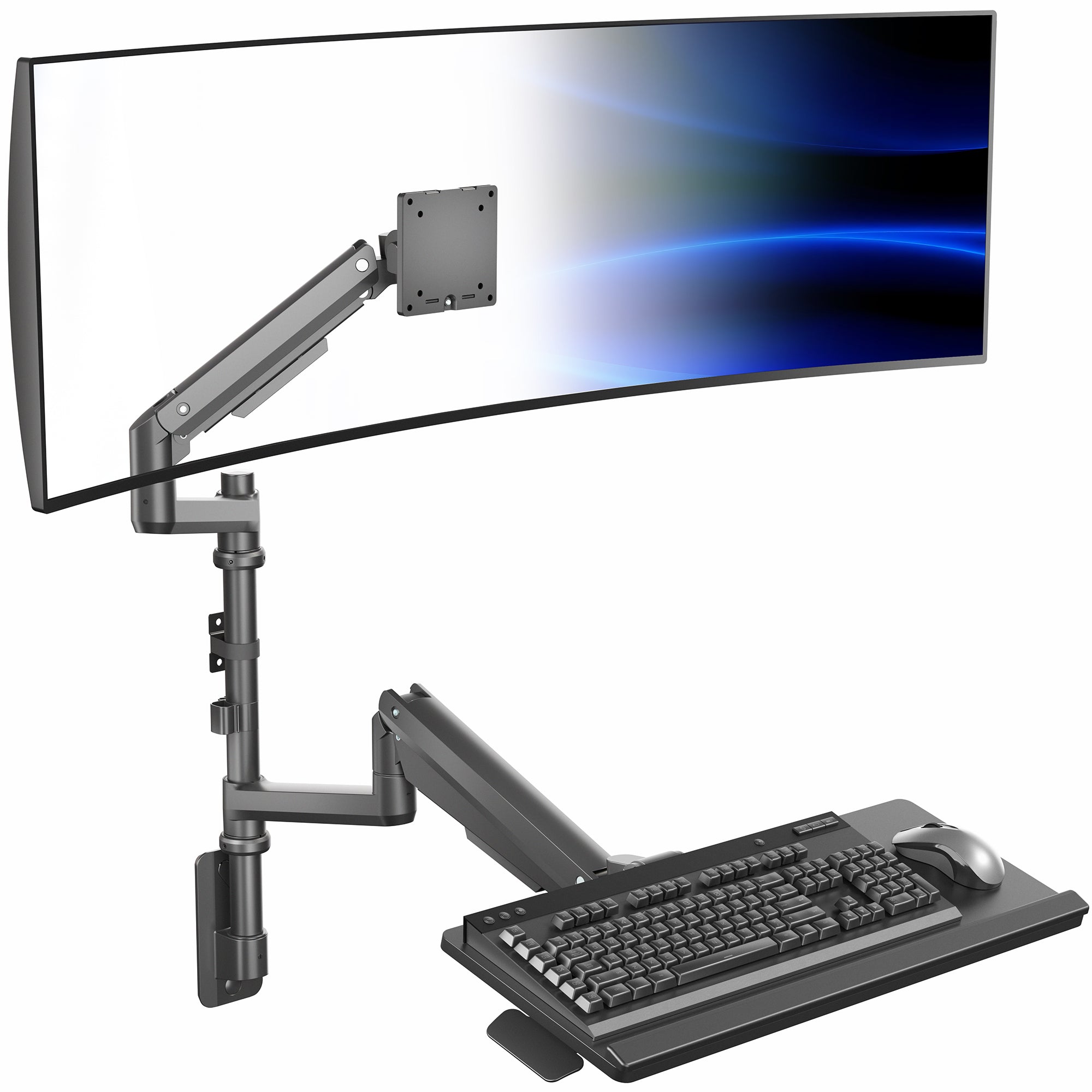 VIVO Pneumatic Arm Monitor Wall Mount - Thumbnail 5