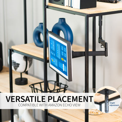 Under cabinet mounted single monitor or TV mount, height adjustable and articulating with built-in cable management. Simple installation with all necessary hardware included.