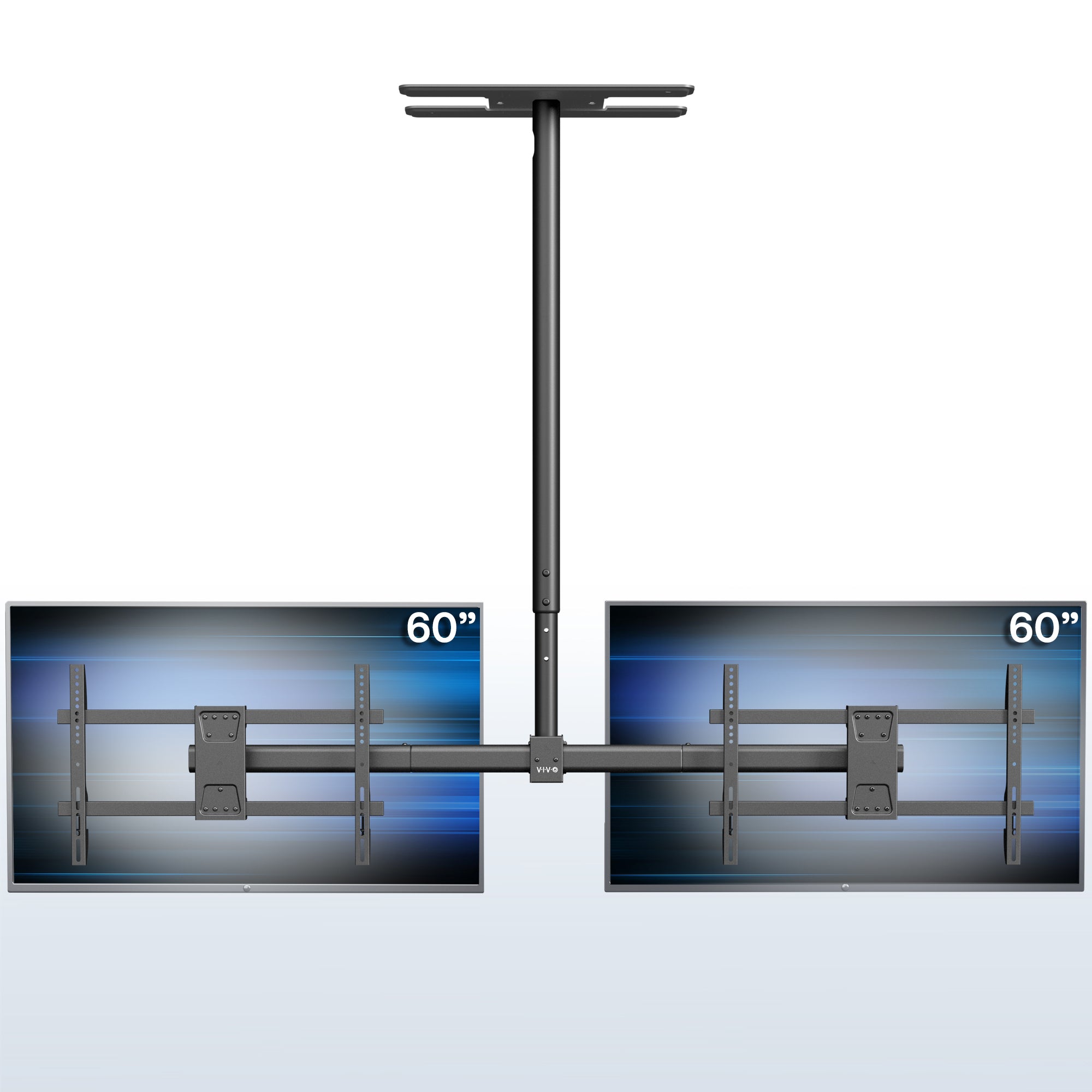 Side-by-Side Dual TV Ceiling Mount