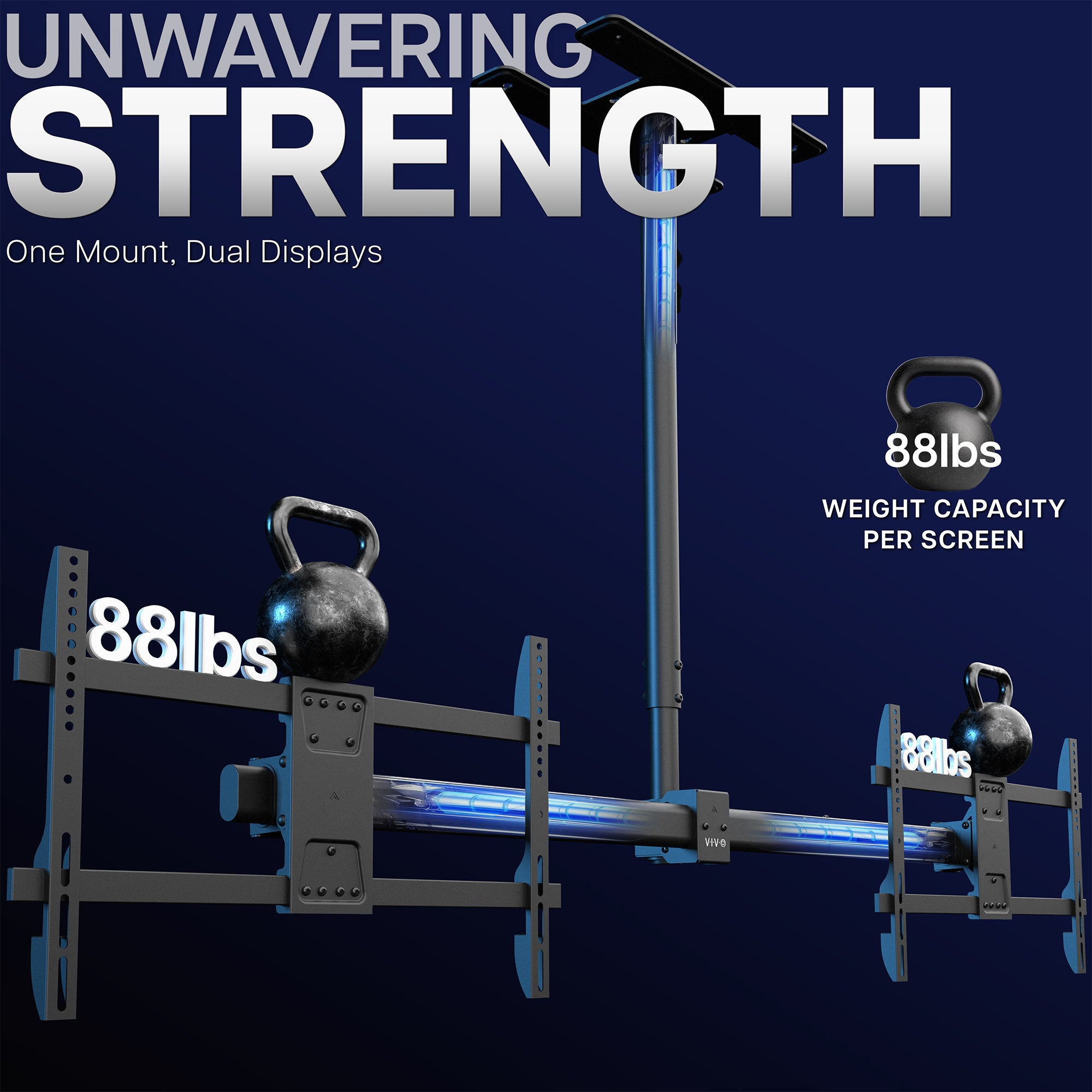 Side-by-Side Dual TV Ceiling Mount - Thumbnail 5