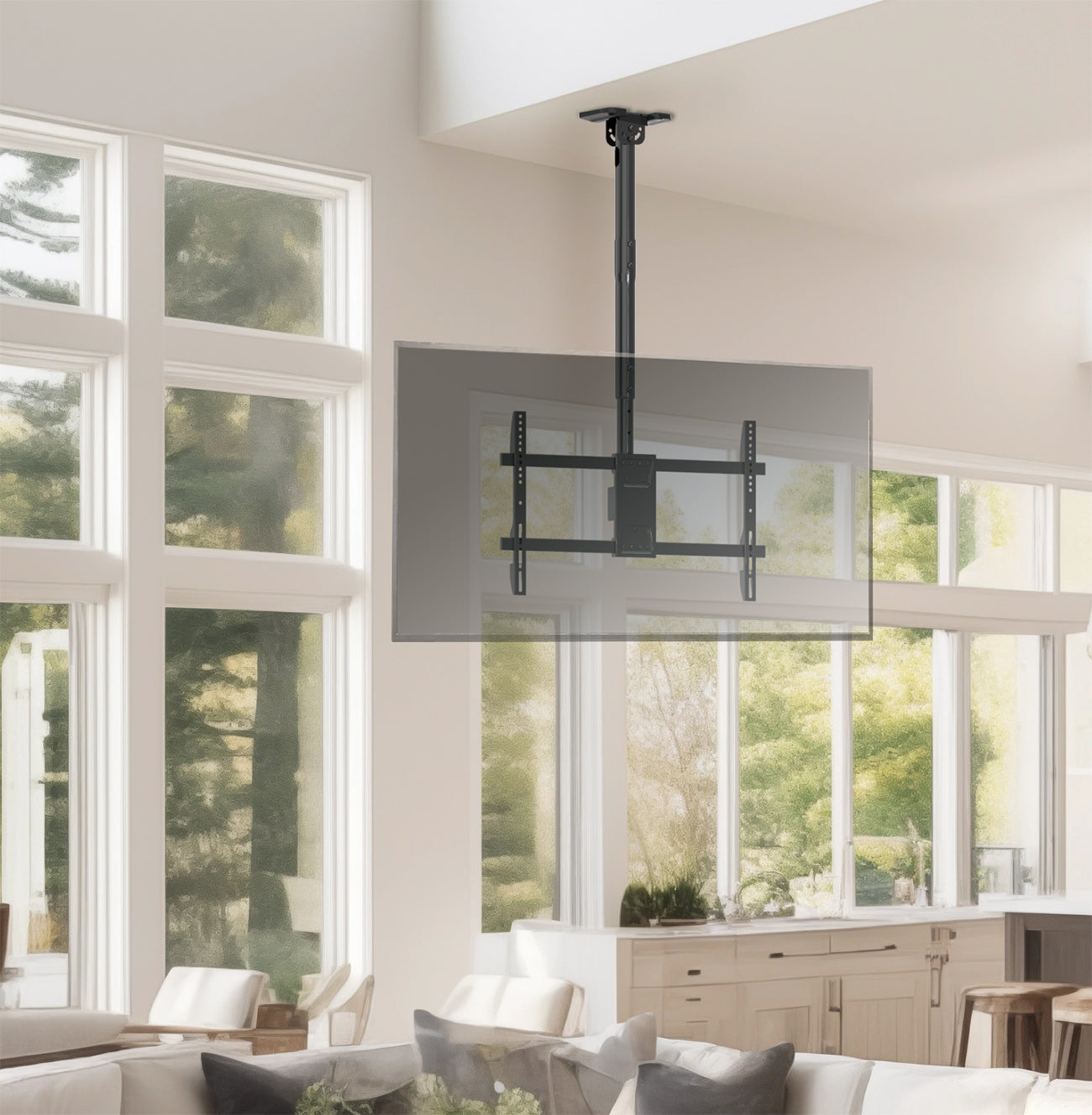 Ceiling TV Mount with Extension Pole - 43” to 86” Screens – VIVO
