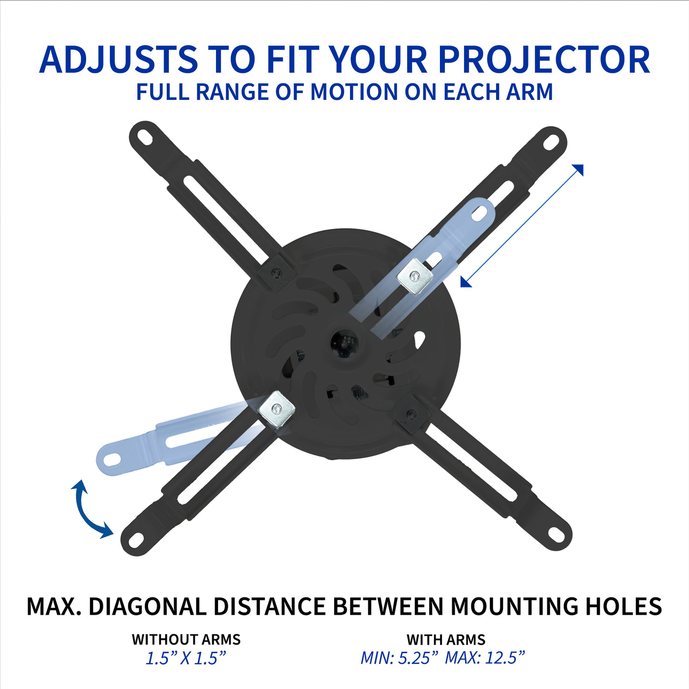 Universal Extending Ceiling Projector Mount