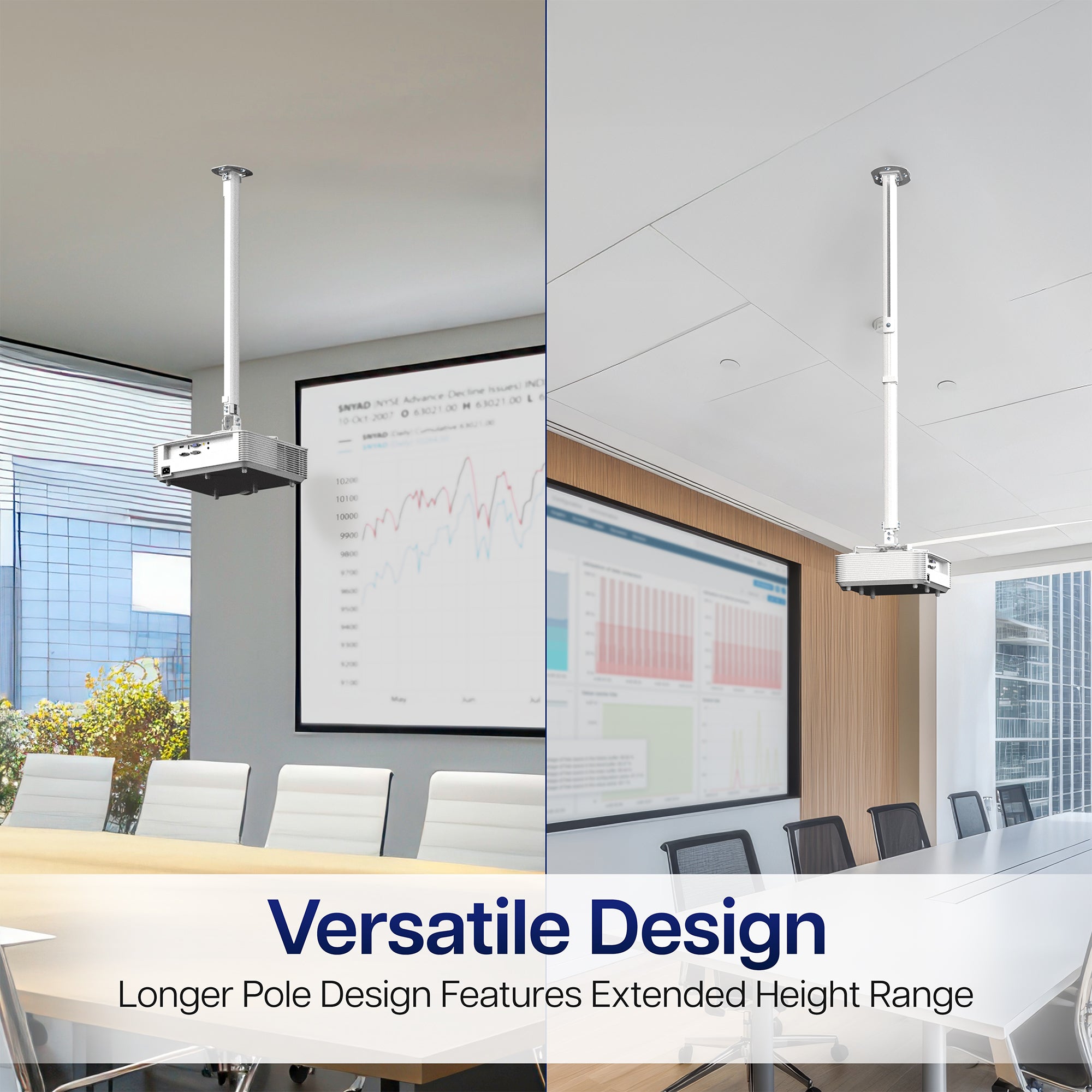 Tall Extending Projector Ceiling Mount – VIVO - desk solutions