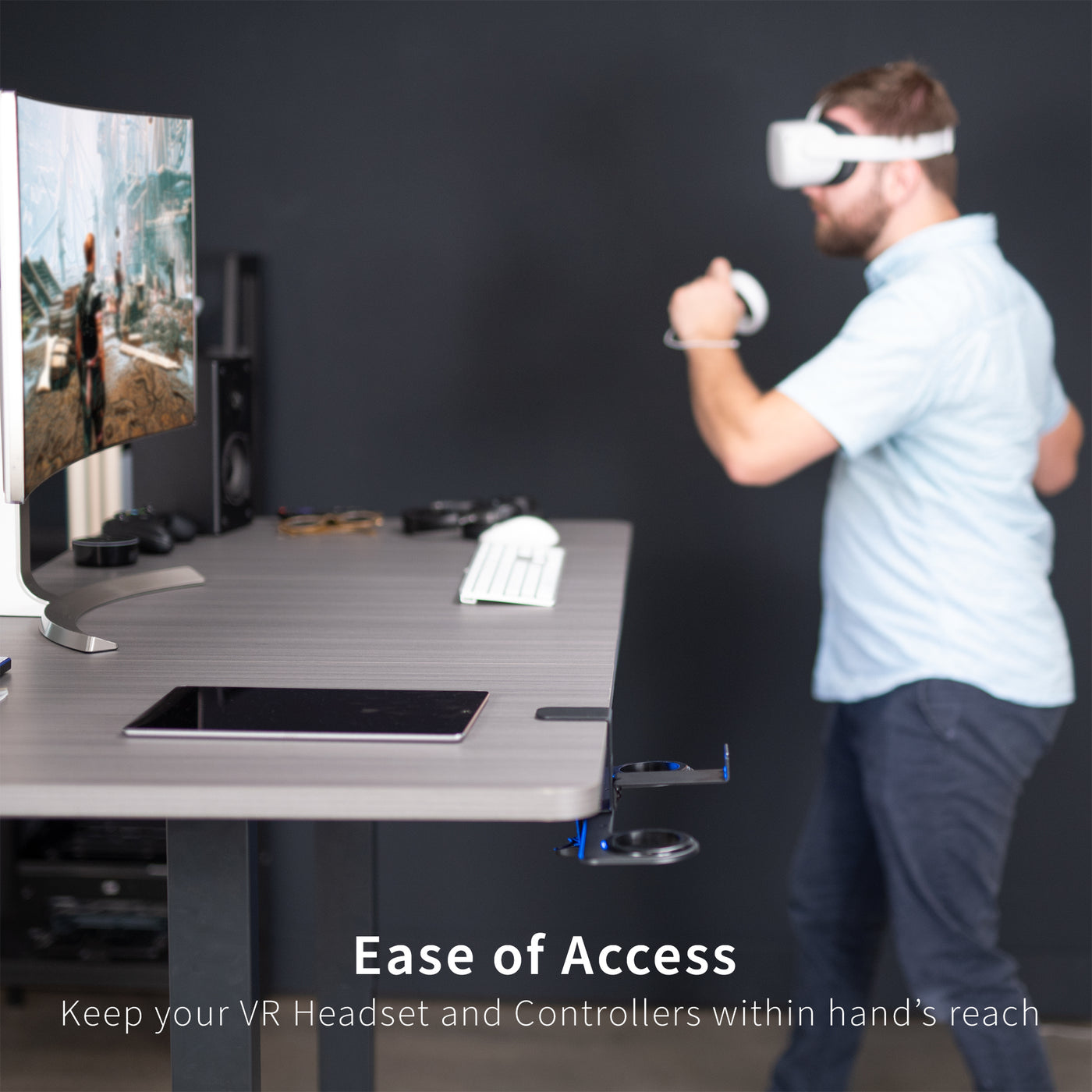Clamp-on VR Headset Stand – VIVO - desk solutions, screen mounting, and ...