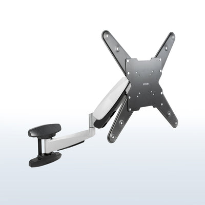 Height adjustable articulating pneumatic wall mount TV monitor arm.