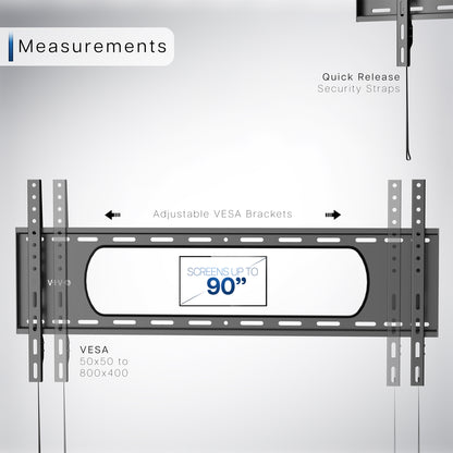 Heavy duty TV mount holding up to 176lbs.