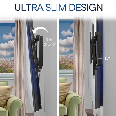 Ultra slim design for tv wall mount