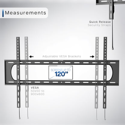 Heavy Duty Extra Large 60" to 120" TV Wall Mount