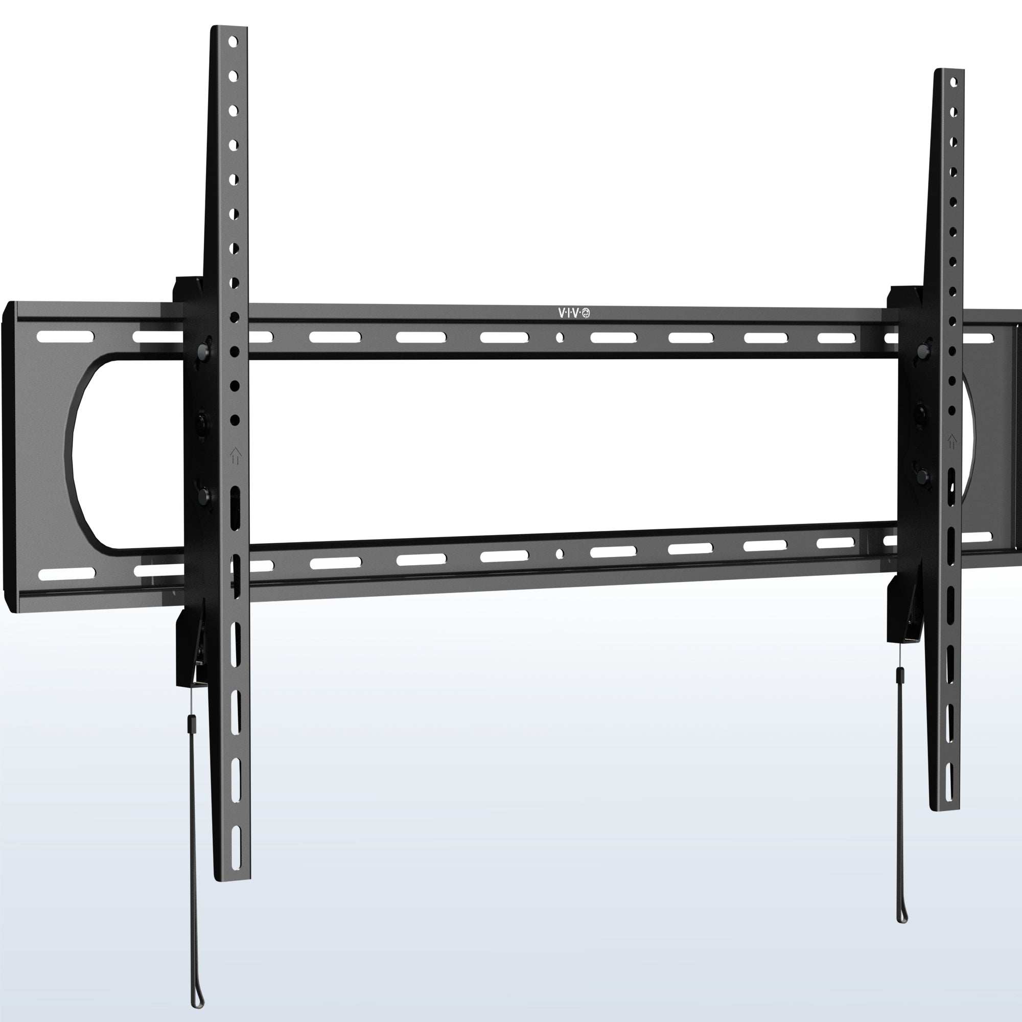 A black heavy duty tilting TV wall mount designed for extra large screens. 