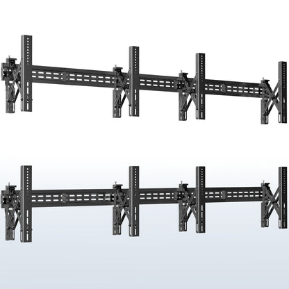VIVO 2x2 Pop-Out Video Wall Mount for a large 4-TV display in a home or professional setting.