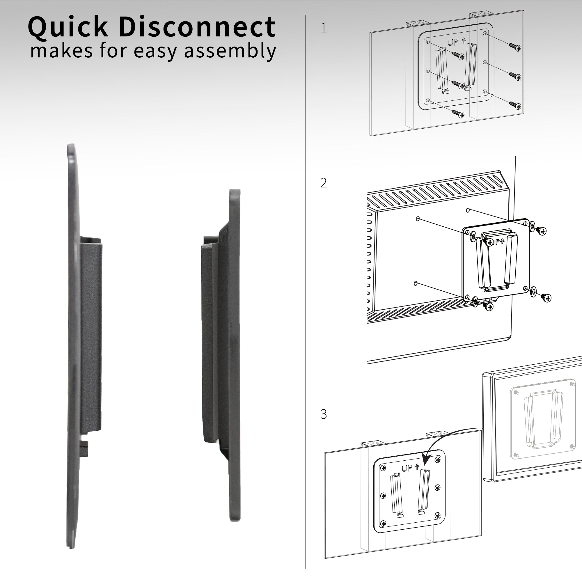 RV TV mount with articulating arm and locking mechanism.