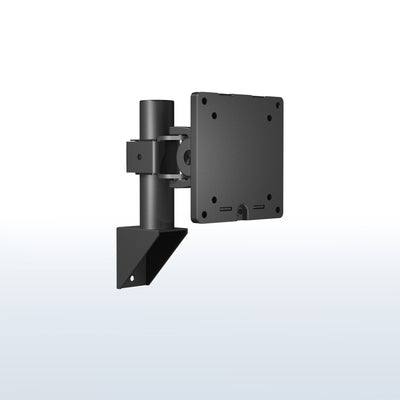 Articulating and height adjustable single ultrawide monitor wall mount.