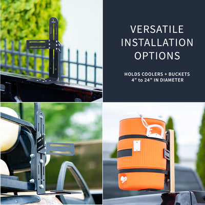 Versatile use water cooler truck mount or bucket mount to save space.