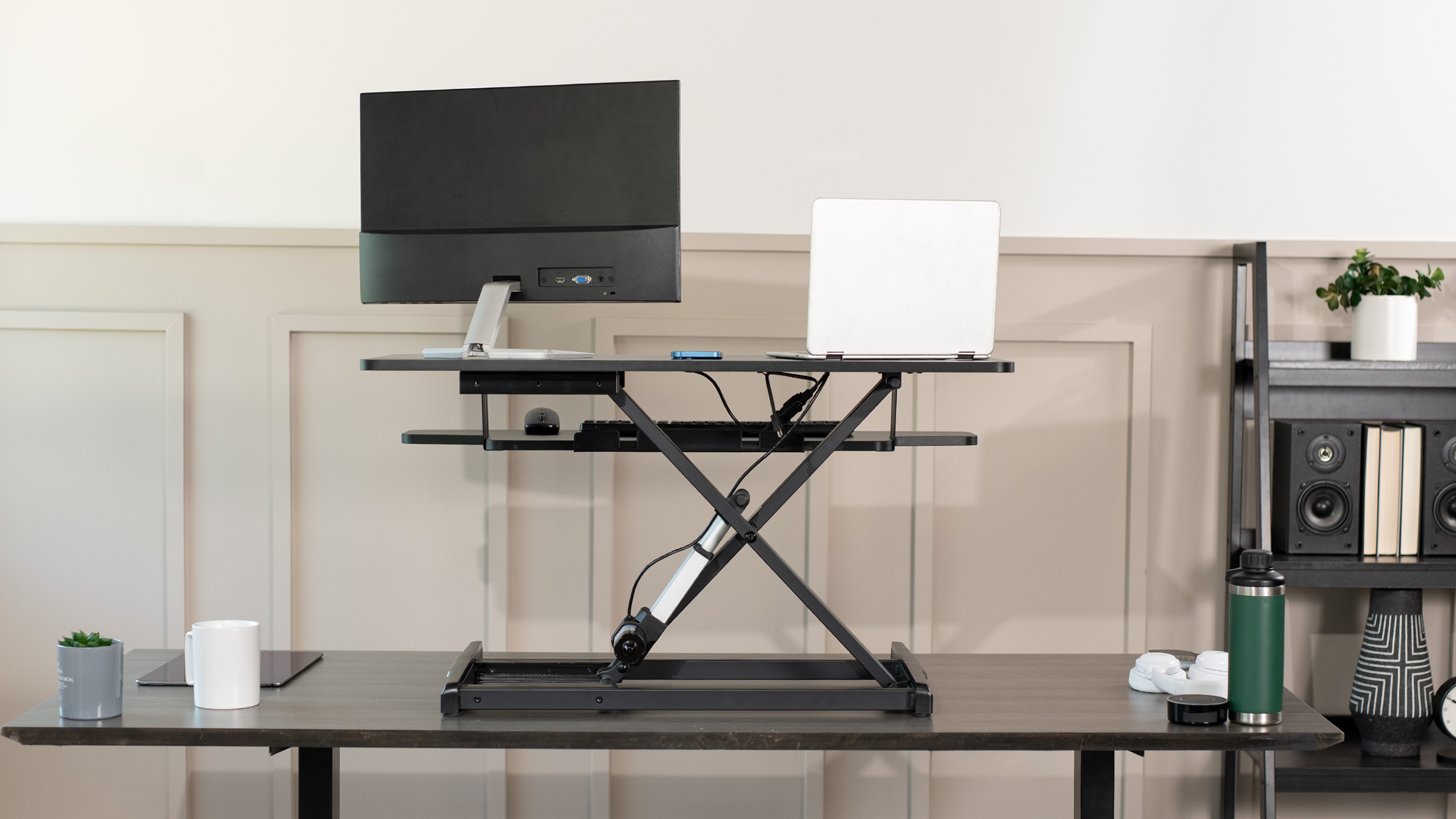 Black Electric Desk Riser – VIVO - desk solutions, screen mounting, and ...