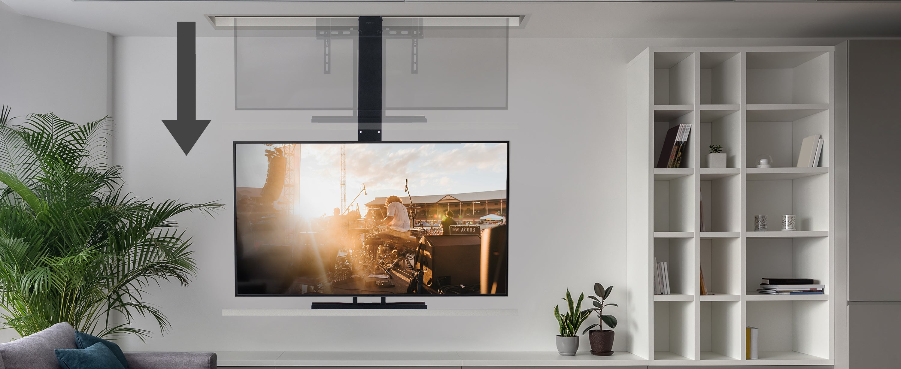Motorized Drop Down TV Mount with Remote Control – VIVO - desk ...
