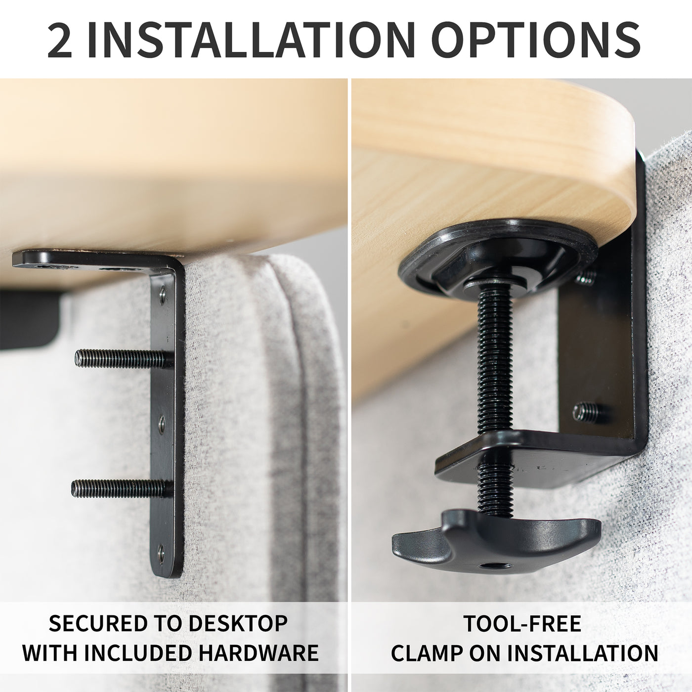 Clamp-on/Screw-on Desk Privacy Panel
