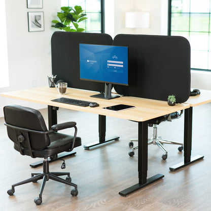 Clamp-On Stretched Fabric Desk Privacy Panel (x2)