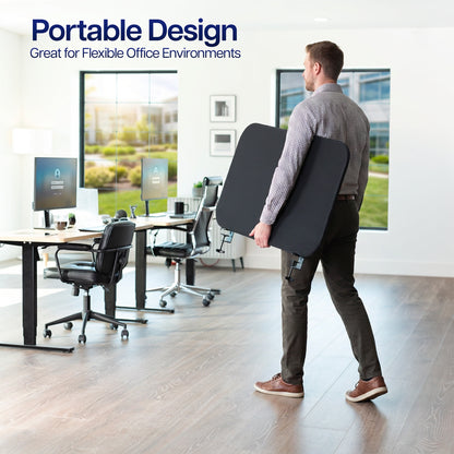 Clamp-On Stretched Fabric Desk Privacy Panel (x2)