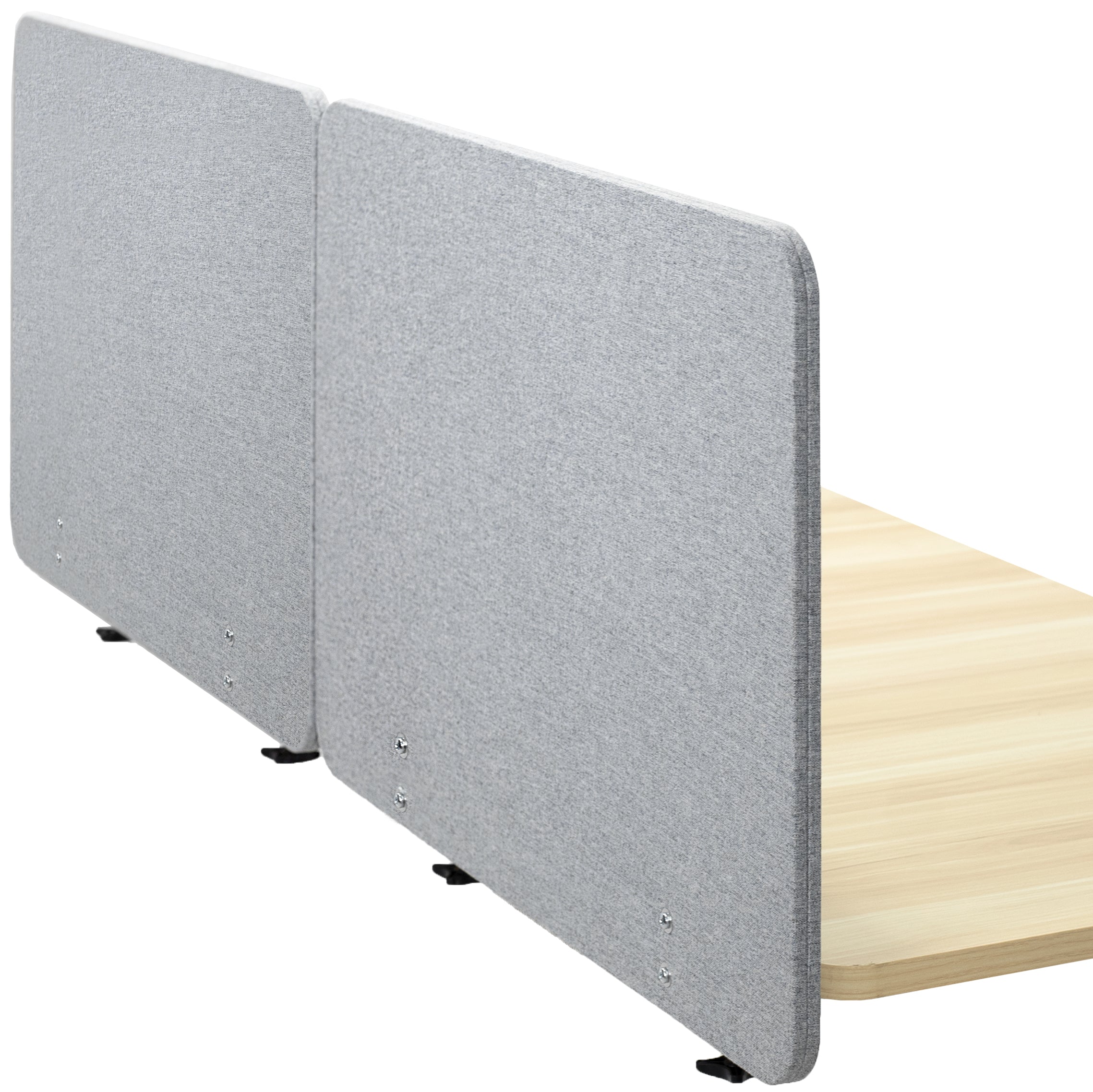 Gray Clamp-on/Screw-on Desk Privacy Panels (x2) – VIVO - desk solutions ...