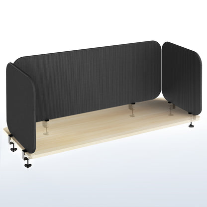Clamp-On Stretched Fabric Desk Privacy Panel (x3)