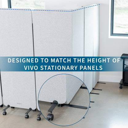 3-Panel Gray Mobile Freestanding Room Divider provides a convenient partition and workspace privacy.