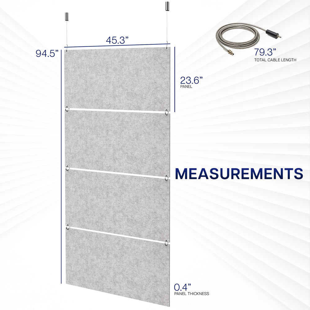Modular Hanging Acoustic Panels (x4) – VIVO - desk solutions, screen ...
