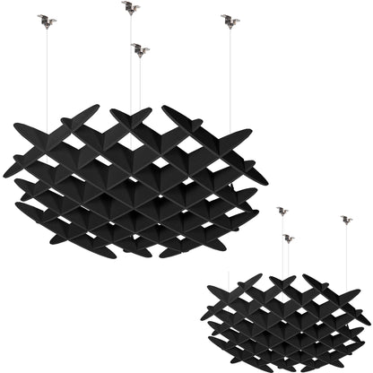 2-Pack Acoustic Ceiling Waffle Panels